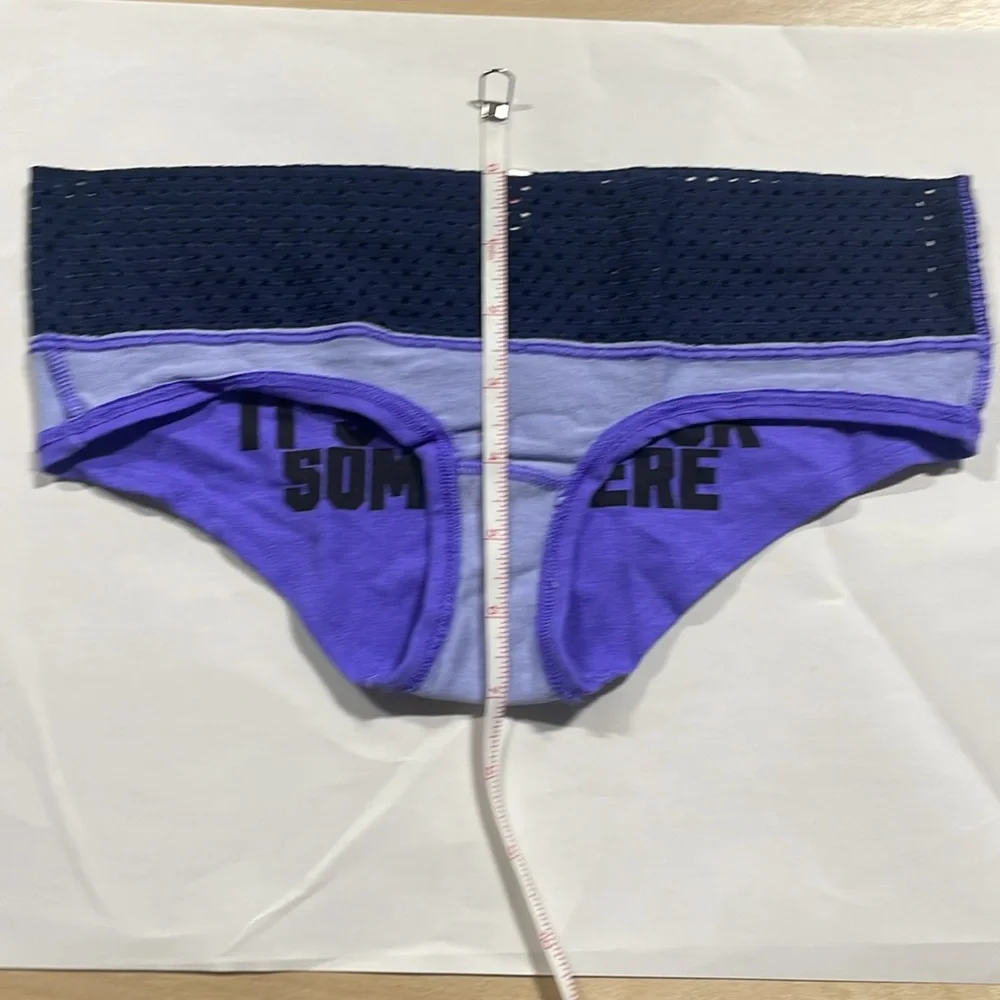 **** LAST PAIR **** Victoria's Secret PINK Purple Navy Panties‎ Under XS P077